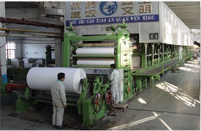 長網造紙機，新聞紙造紙機，1880文化紙造紙機